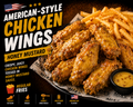🍗AMERICAN-BUFFALO STYLE CHICKEN WINGS-🍯 HONEY MUSTARD