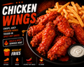 🍗AMERICAN-BUFFALO STYLE CHICKEN WINGS-🍯 SPICY HOT