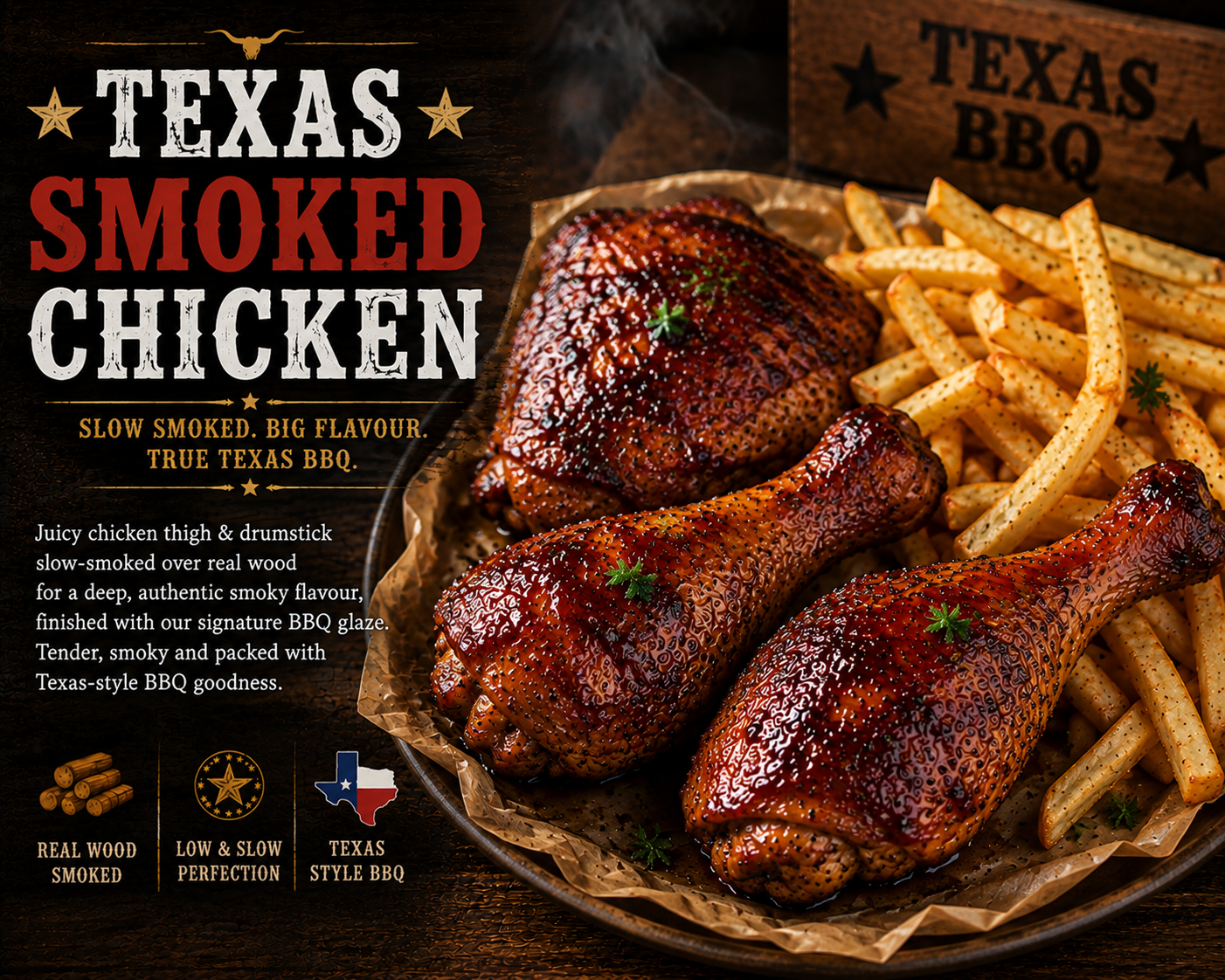 🤠 Texas Smoked Chicken