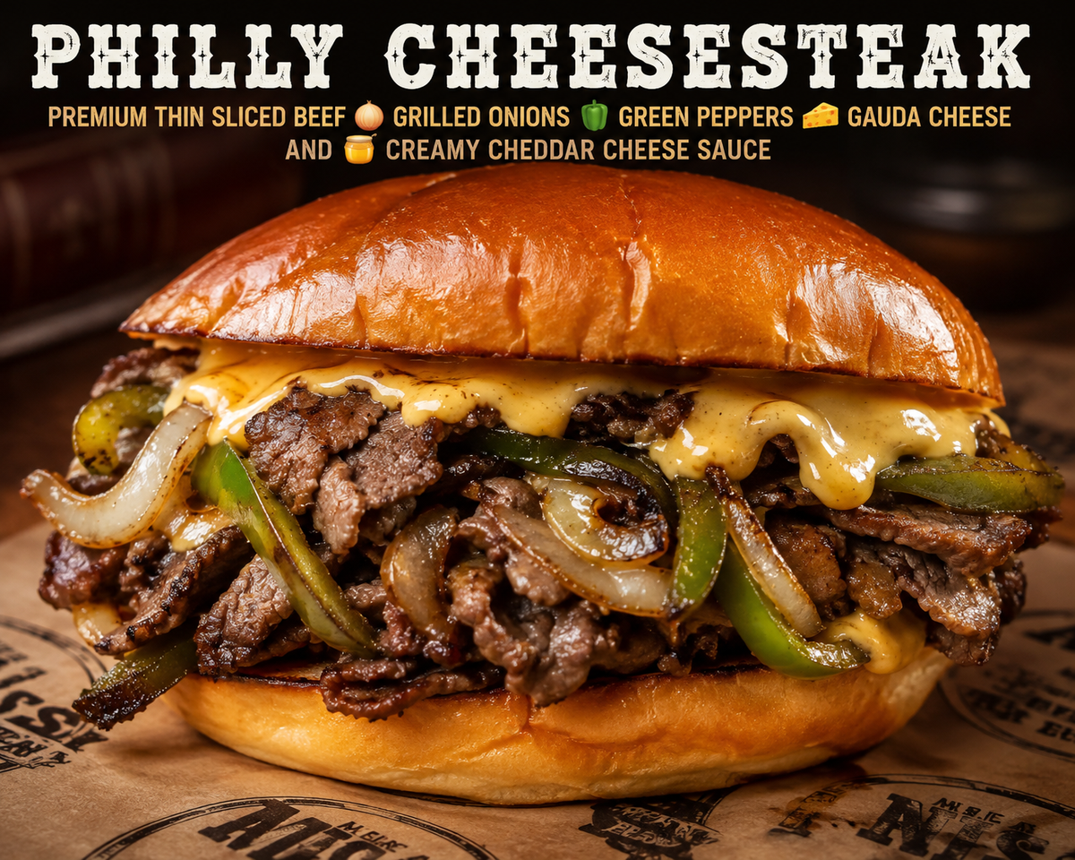 PHILLY CHEESESTEAK BURGER