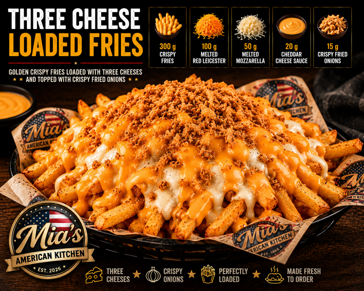 🧀🧀🧀THREE CHEESE LOADED FRIES