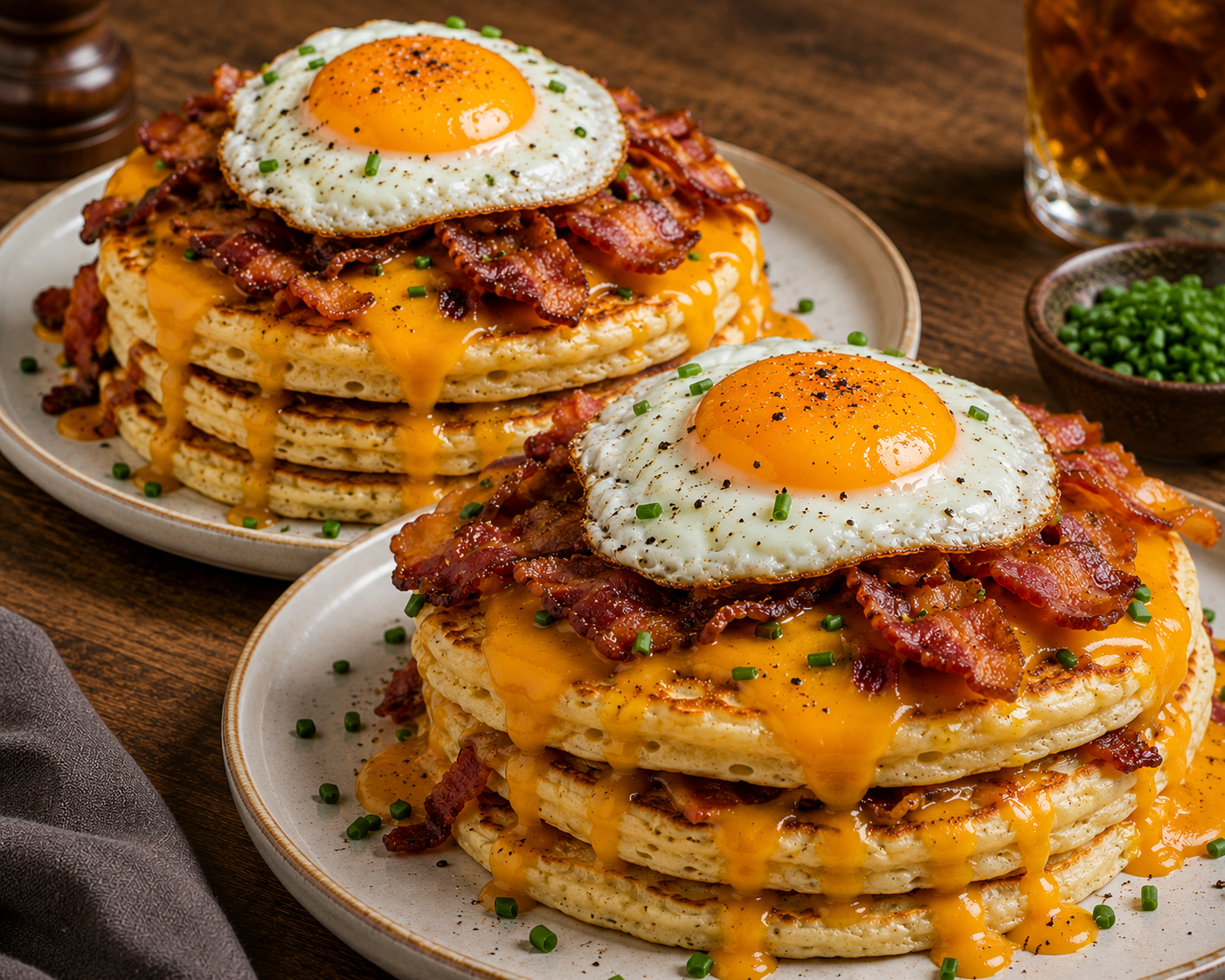 🥞  🥓SAVOURY CHEESE PANCAKES