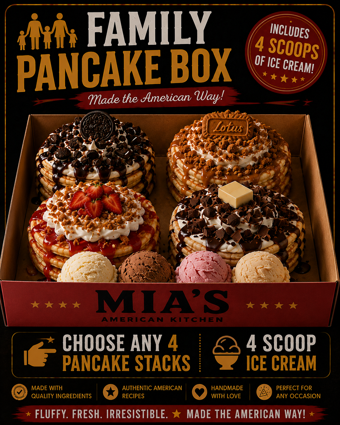 👨‍👩‍👧‍👦 FAMILY PANCAKE BOX