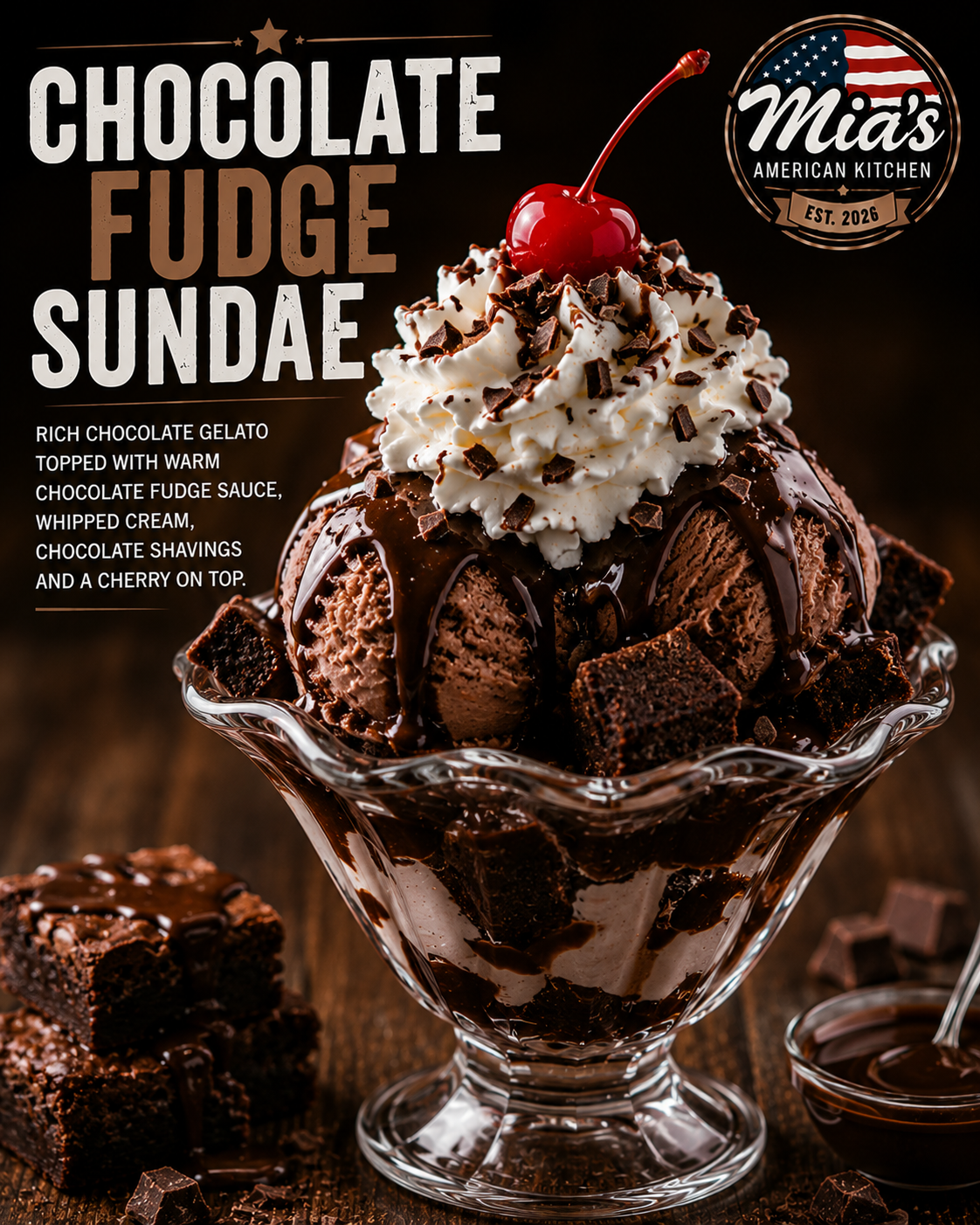 🍫 CHOCOLATE FUDGE SUNDAE🍫