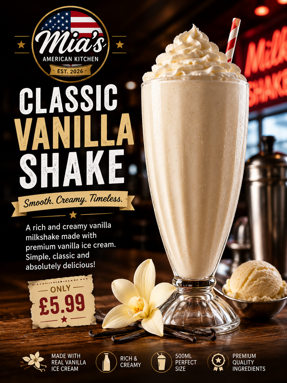 🍦 CLASSIC VANILLA SHAKE