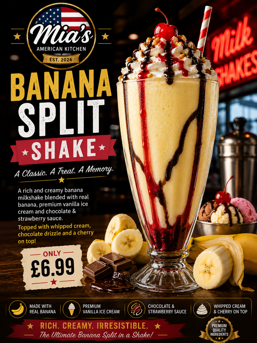 🍌 BANANA SPLIT SHAKE