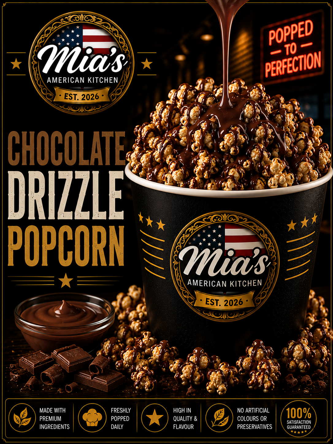 🍿  🍫 CHOCOLATE DRIZZLE POPCORN