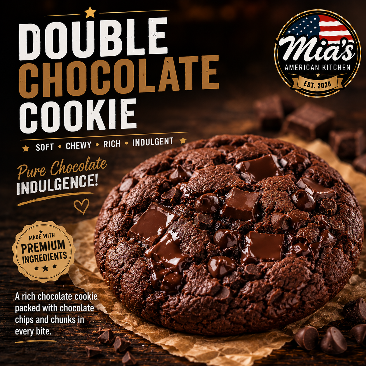 🍫 DOUBLE CHOCOLATE COOKIE