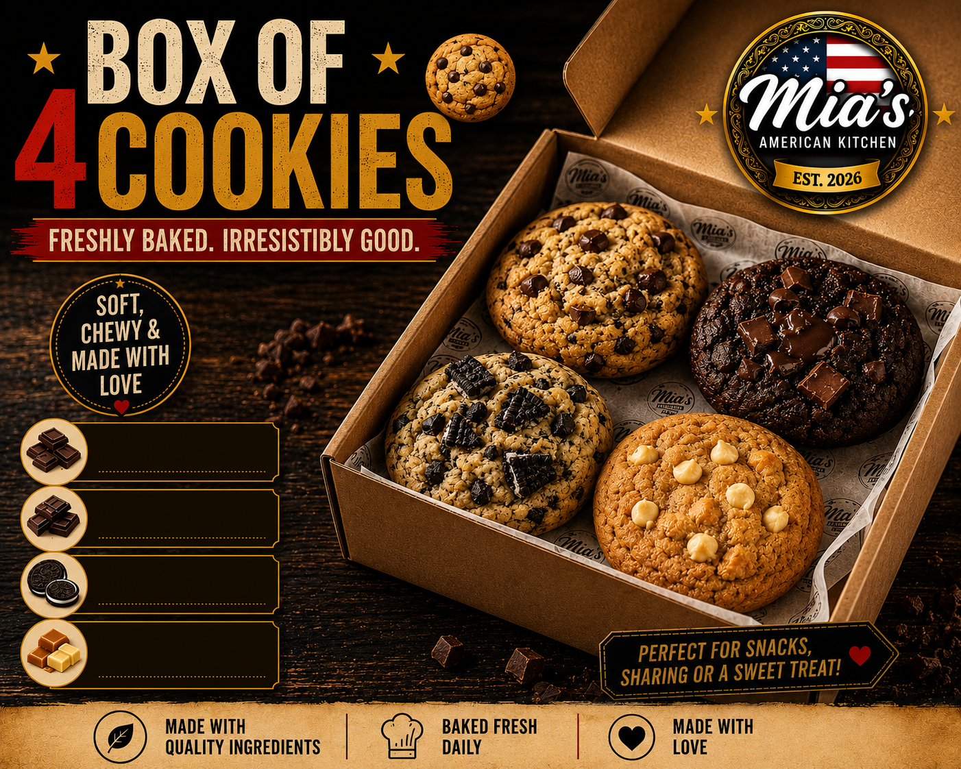 🍪 BOX OF 4 COOKIES🍪