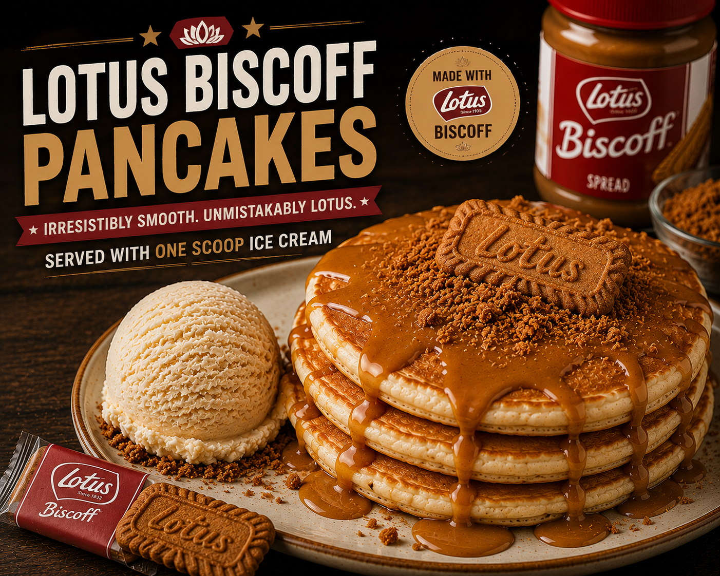 🥞 🍫 🍯 LOTUS BISCOFF PANCAKES