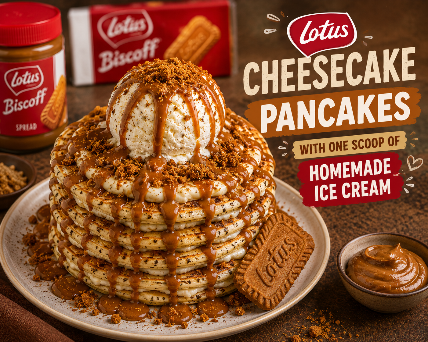 🥞 🍫 🍯 LOTUS CHEESECAKE PANCAKES