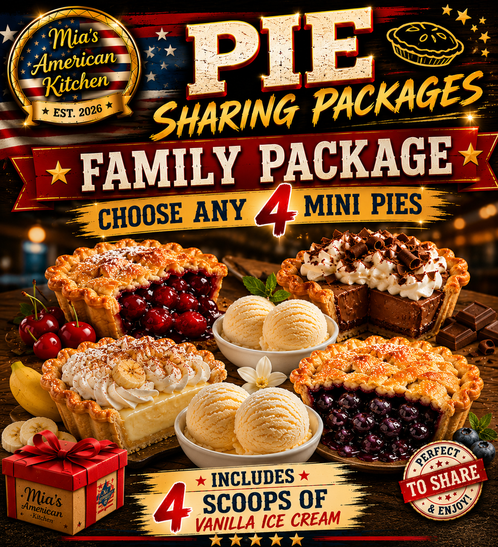 👨‍👩‍👧‍👦👨‍👩‍👧‍👦FOUR MINI PIES 👨‍👩‍👧‍👦 FAMILY PACKAGE👨‍👩‍👧‍👦