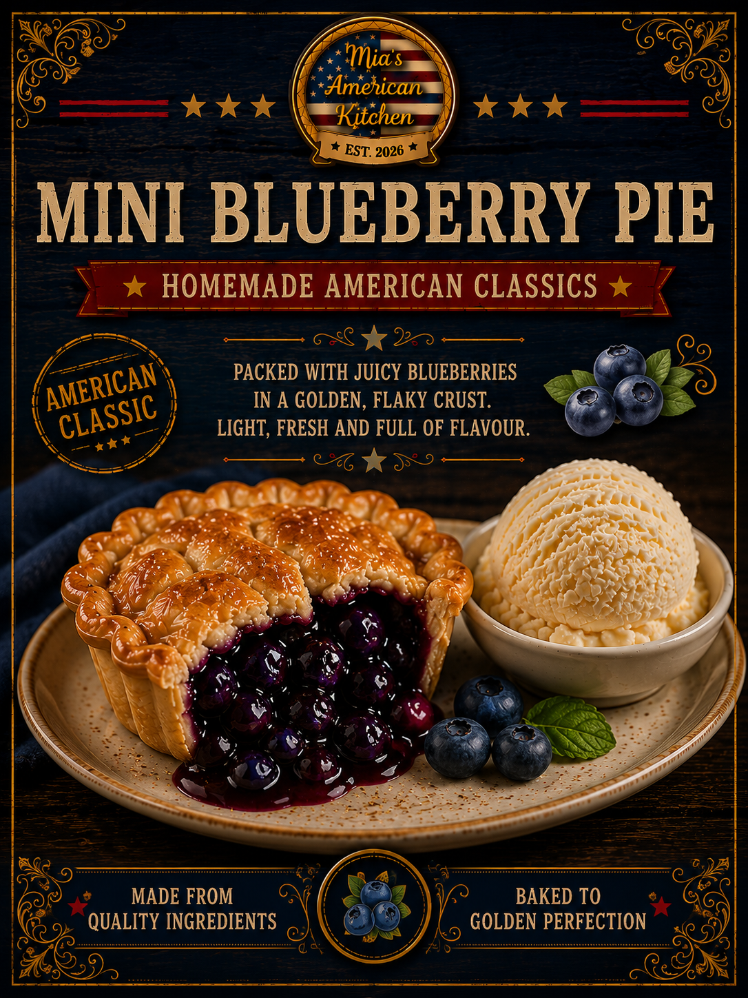 🫐  BLUEBERRY PIE