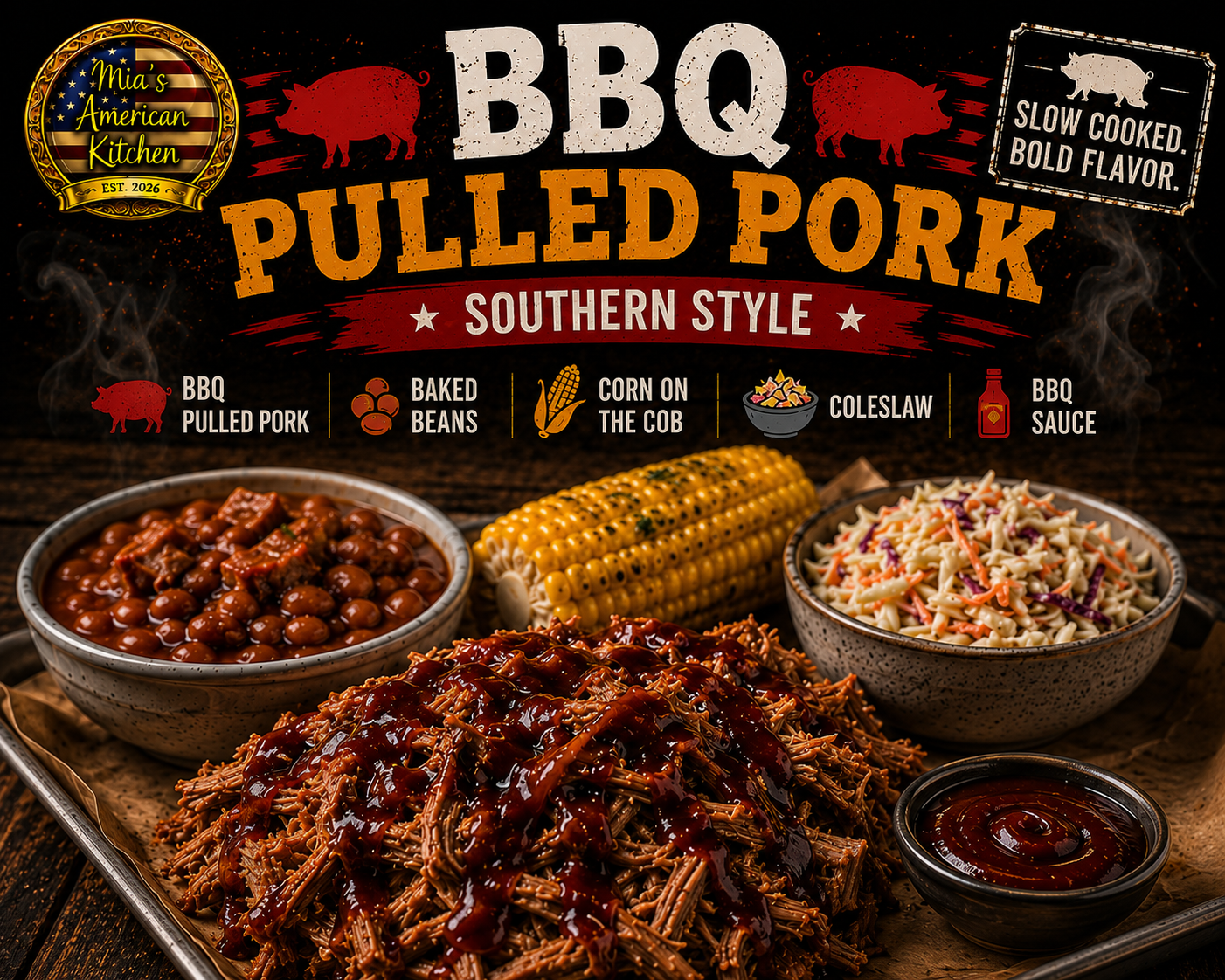 🐷 BBQ PULLED PORK – SOUTHERN STYLE